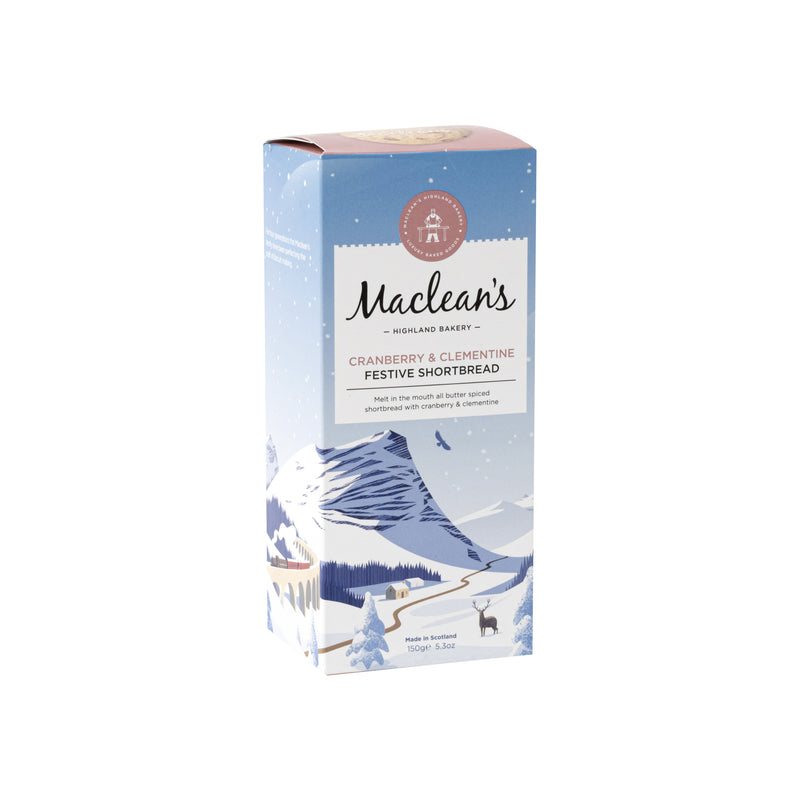 Maclean's Highland Bakery - Cranberry & Clementine Festive Shortbread