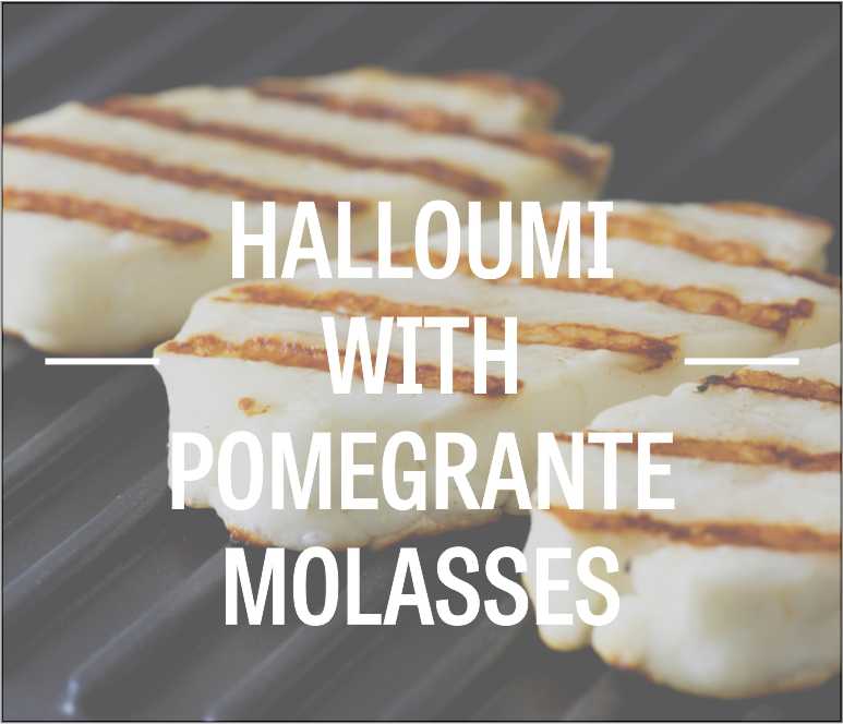 Halloumi with Tomatoes and Pomegranate Molasses