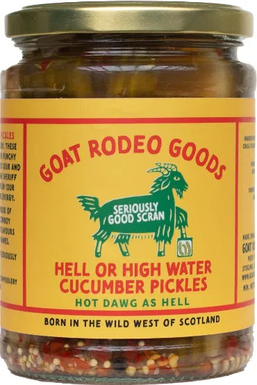 Goat Rodeo Hell or Highwater Hotdog Pickles