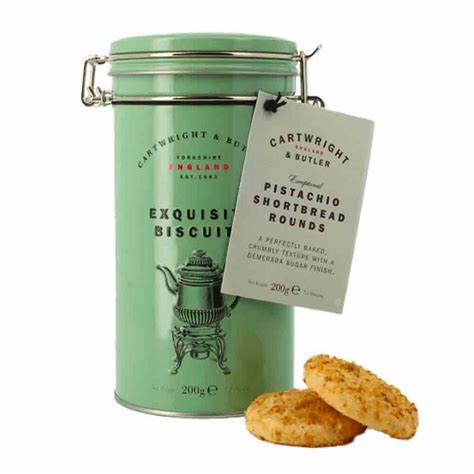 Cartwright & Butler Pistachio Shortbread Rounds - TIN