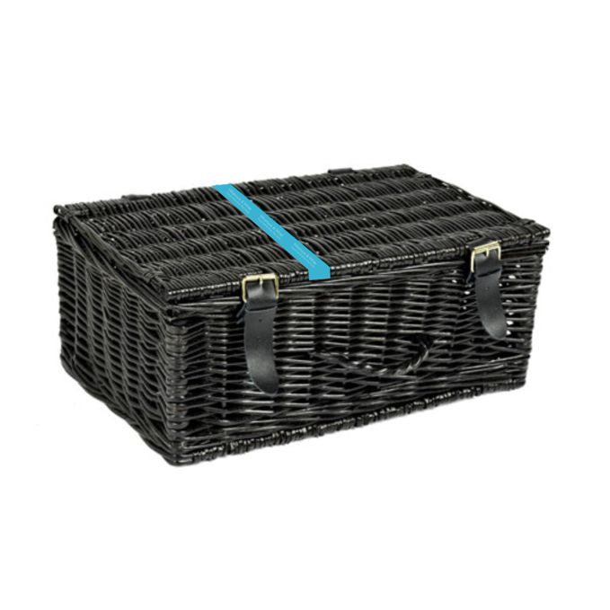 Small Black Wicker Hamper