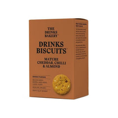 The Drinks Bakery - Mature Cheddar, Chilli & Almond Biscuits