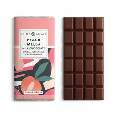 Choc Affair Peach Melba Infused Milk Chocolate