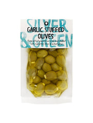 Silver & Green Garlic Stuffed Olives